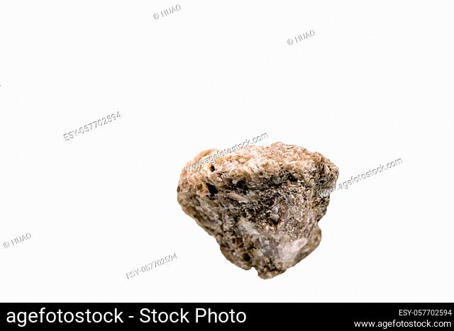 Colemanite on a white background