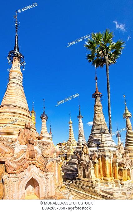 Myanmar, Shan State, Inle lake, Shwe Inn Dain Pagoda