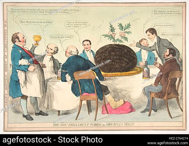 The New Parliament Pudding or John Bull's Treat, ca. 1832. Creator: Unknown