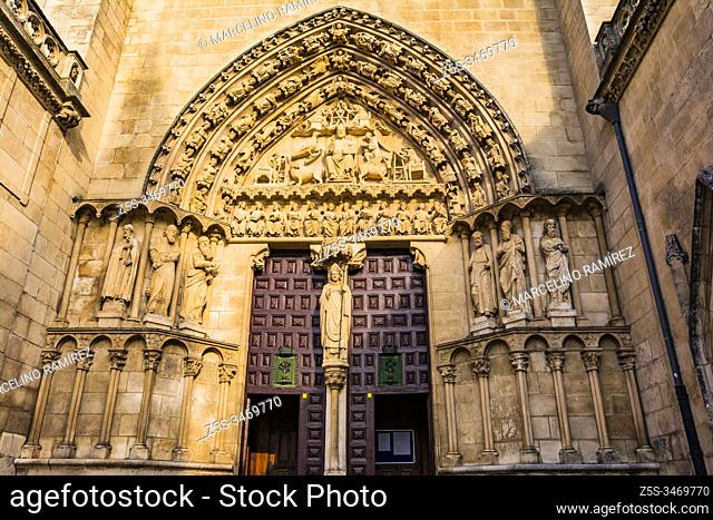 Cathedral of Saint Mary of Burgos. Door of the Sarmental, known as Sacramental Door. This is one of the best Classicism Gothic sculptural set of the 13th...