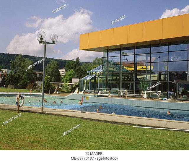 Germany, Hesse, bath  Soden-Salmünster, Kurzentrum,  Therma sol Europe, Central Europe, city, cure city, cure place, Kureinrichtung, spa, swimming pool