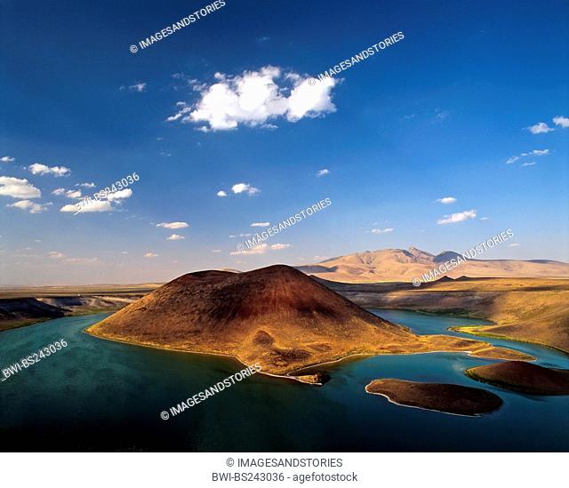 volcanic lake of Meke Golu, Turkey, Central Anatolia Region