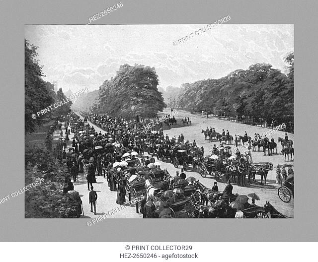 The Drive and Rotten Row, Hyde Park, c1900. Artist: York & Son