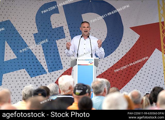 11 June 2022, Saxony, Görlitz: Sebastian Wippel (AfD), member of the state parliament and candidate for the office of district administrator