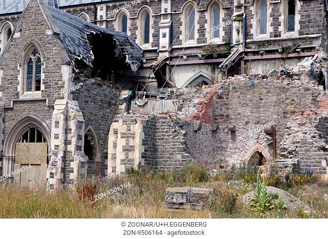 Earthquake damaged cathedral, New Zealand