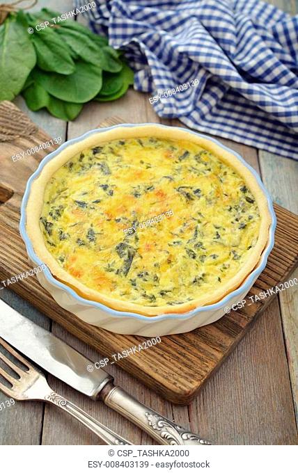 Traditional french quiche pie