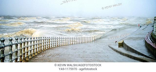 Winter storms hit Blackpool, England