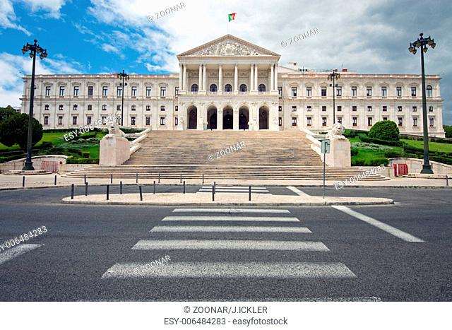 The white Portuguese Parliament