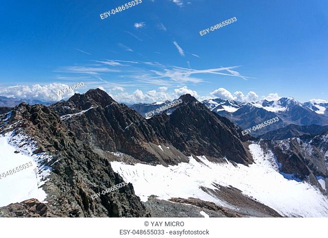 Alpine trekking in Austria extreme vacation view