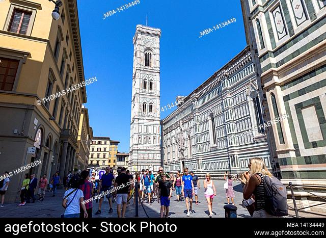 florence cathedral, formally the cattedrale di santa maria del fiore and giotto's campanile. tuscany, italy