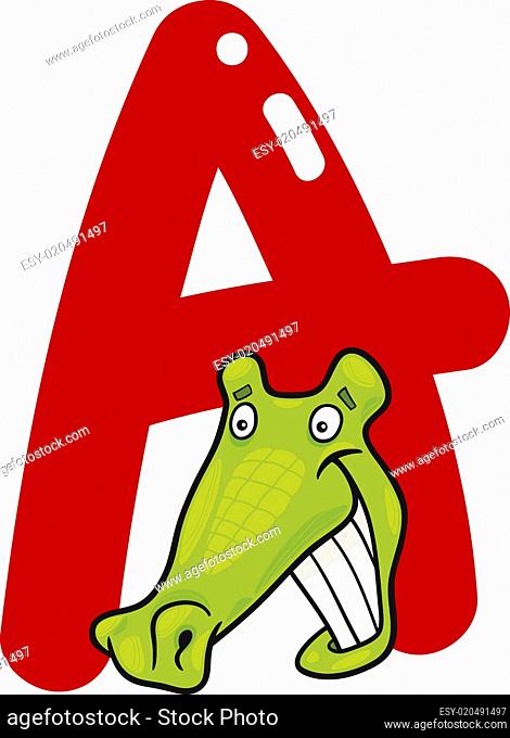 A for alligator