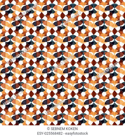 Seamless colorful abstract modern pattern created from repetitive concentric arcs
