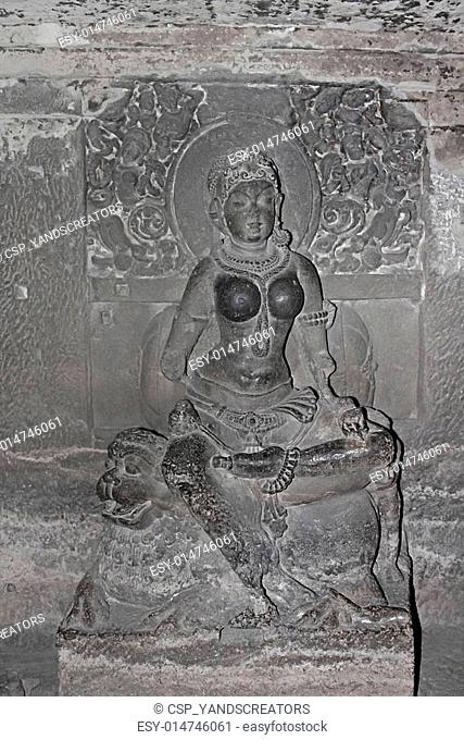 Indra Sabha, cave No. 32, Jain Cave, Ellora, Aurangabad, India
