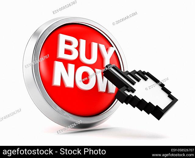 Buy now button isolated on white background