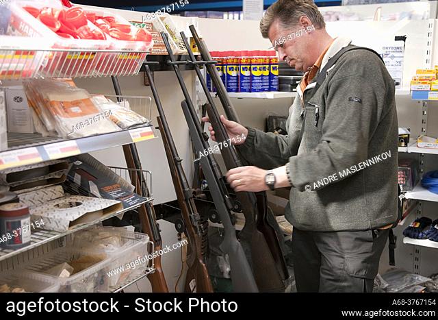 Weapons are sold in the grocery store in Qaanaaq