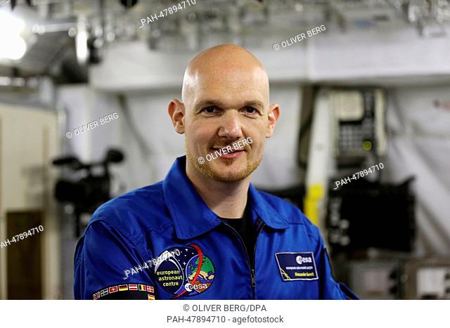German astronaut Alexander Gerst poses at the European Space Agency (ESA) in Cologne, Germany, 14 April 2014. Gerst will fly to the International Space Station...