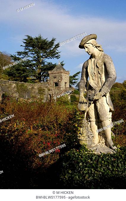 statue by Aantonio Bonazza in the grounds of Torosay castle, United Kingdom, Scotland, Isle of Mull