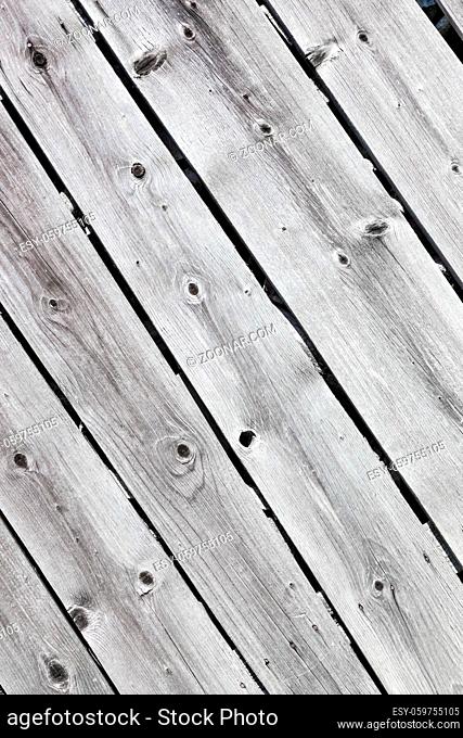 Background texture of old retro wooden lining boards wall