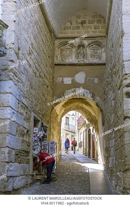 Almedina Arch in the Historic City of Coimbra, Baixo Mondego, Centro Region, Portugal, Europe