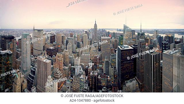 Midtown Mahattan panorama, New York City, USA