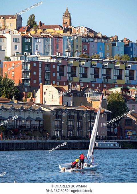 Floating Harbour with Hotwells behind, Bristol, England, United Kingdom, Europe
