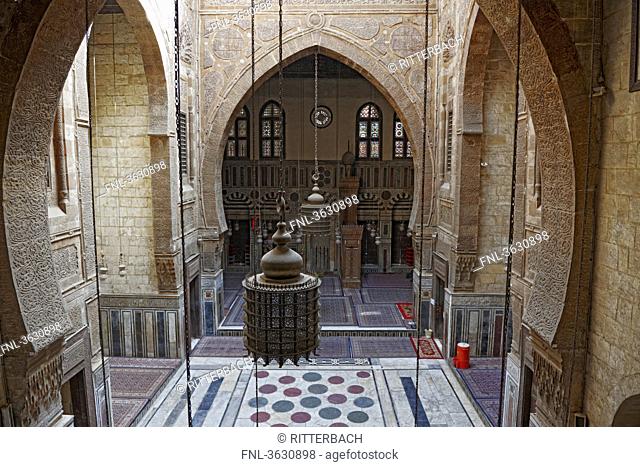 Interior shot of the Al-Ghouriyya Mosque, Cairo, Egypt