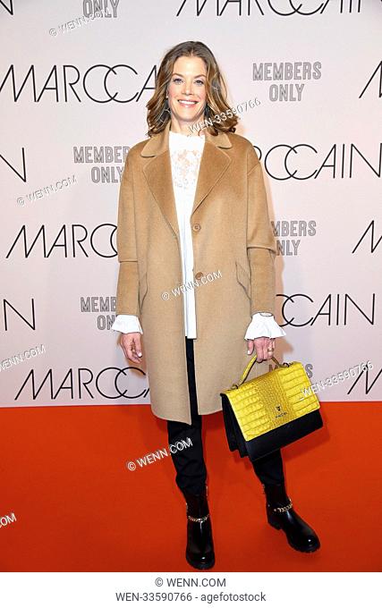 Marc Cain Fashion Show during Berlin Fashion Week Autumn / Winter 2018 at Potsdamer Platz square.. Featuring: Marie Baeumer Where: Berlin