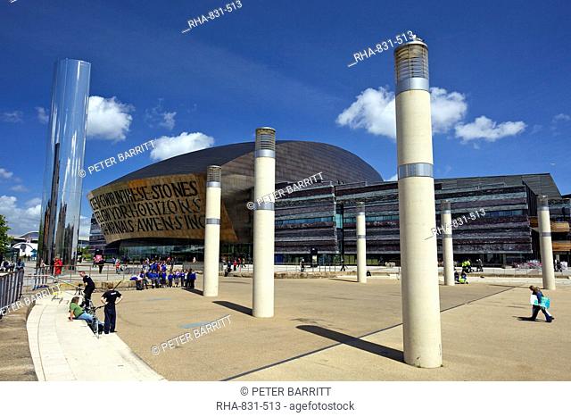 Wales Millennium Centre, Bute Place, Cardiff Bay, Cardiff, South Glamorgan, South Wales, United Kingdom, Europe