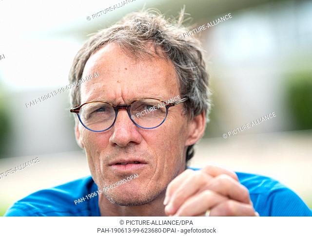 27 May 2019, Baden-Wuerttemberg, Stuttgart: Dieter Baumann, former German athlete and Olympic champion, speaks in an interview with dpa