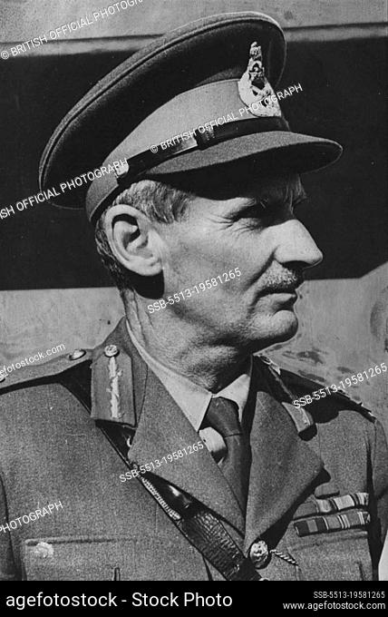 Lt. General . B. L. Montgomery, new Commander of Eighth Army in the Middle *****, Photographed in Egypt ***** his arrival by air.General B.L