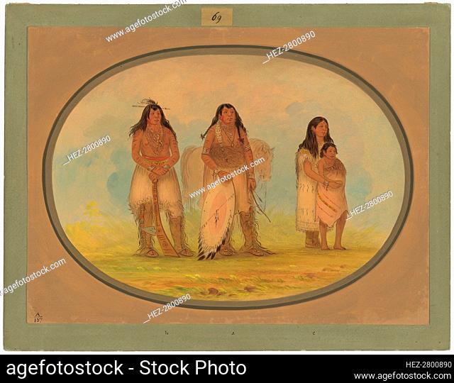 Four Kiowa Indians, 1861/1869. Creator: George Catlin
