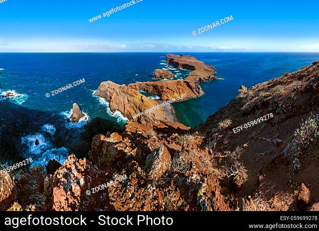 Cape Ponta de Sao Lourenco in Madeira Portugal - nature background