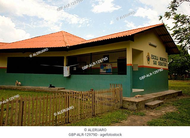 School, São Sebastião do Cuieiras Community, Amazônia, Manaus, Amazonas, Brazil