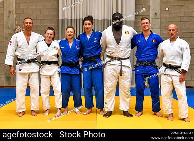Judo coach Damiano Martinuzzi, Belgian Ellen Salens, Belgian Mina Libeer, Belgian Gabriella Willems, Belgian Nbao, Belgian Matthias Casse and Belgian Judo coach...