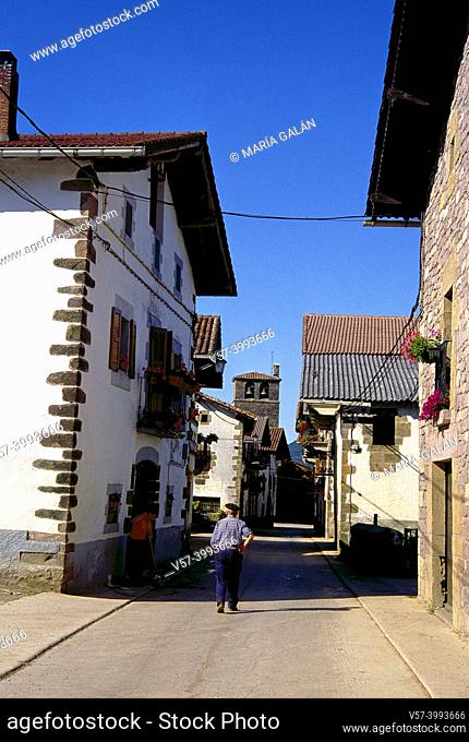 Street. Lanz, Navarra, Spain