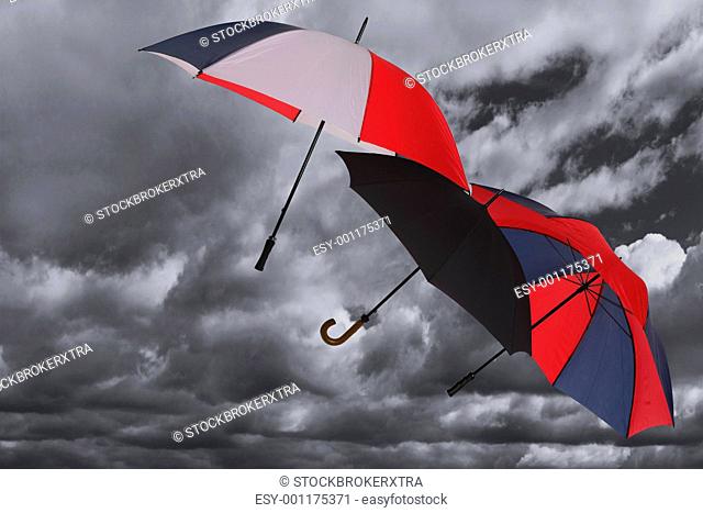 Stormy umbrellas