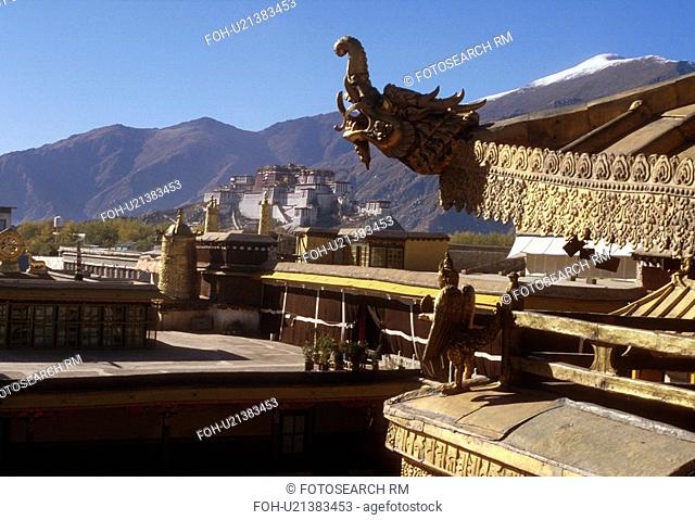 temple, tibet, jokhang, view, china, 3690