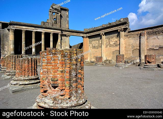 Italien, Italia, Pompeji, Säulen