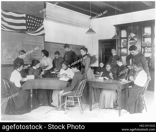 Hampton Institute, Va., 1899 - Classroom scenes - Bible history, 1899 or 1900. Creator: Frances Benjamin Johnston