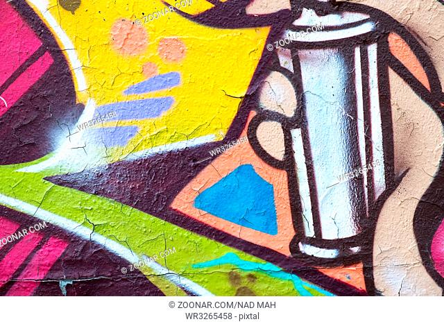 colorful graffiti wall closeup, graffiti background