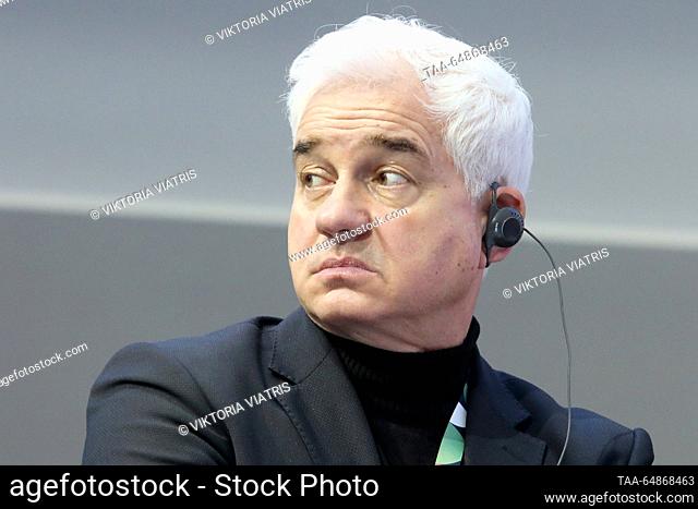 RUSSIA, ST PETERSBURG - NOVEMBER 16, 2023: Hans-Joachim Frey, artistic director of the Sirius Educational Center, attends a panel discussion titled ""Artificial...