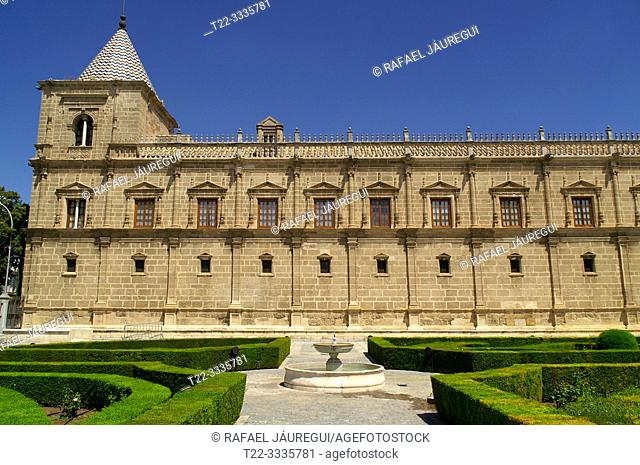 Seville (Spain). Parliament of Andalusia (former hospital of the Five Wounds) in the city of Seville