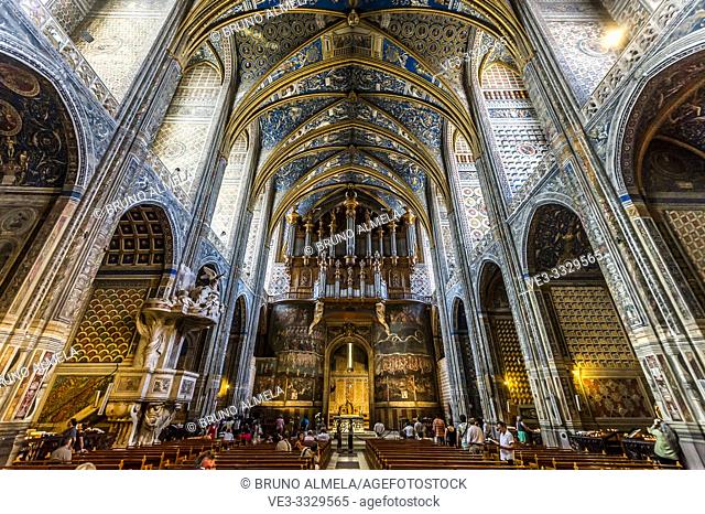 Interior of Albi Cathedral (Tarn Department, Occitanie Region, France)