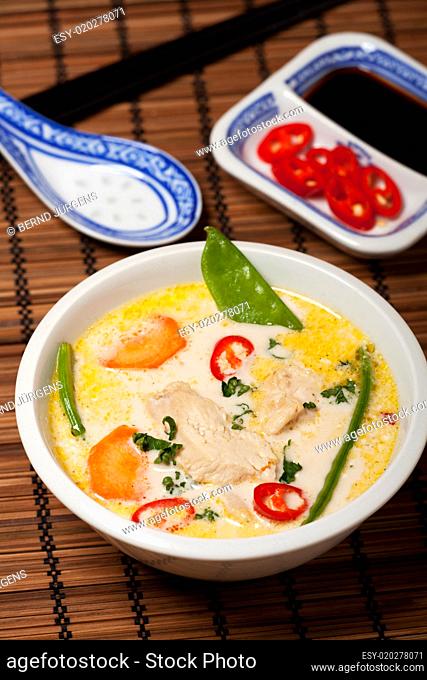Thailändische Tom Kha Gai Suppe