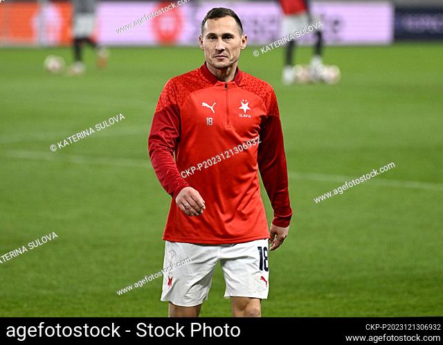 Jan Boril attends the training session of SK Slavia Praha prior to the UEFA Europa League, 6th round, Group G, match SK Slavia Praha vs Servette FC (Geneva)