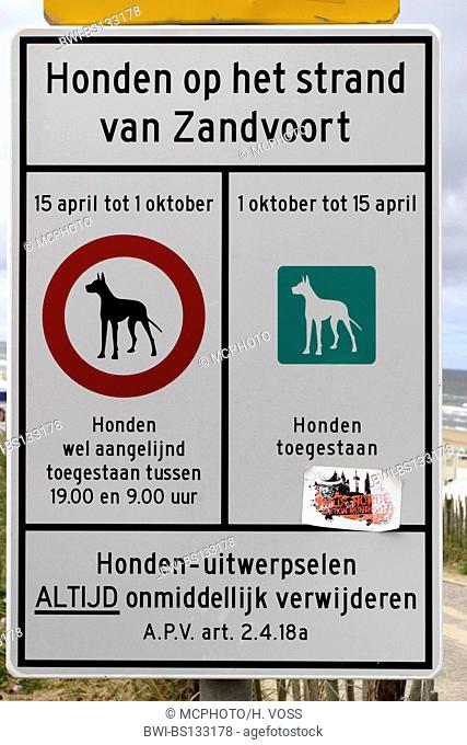 prohibition sign at the beach esplanade of Zandvoort, Netherlands, Zandvoort