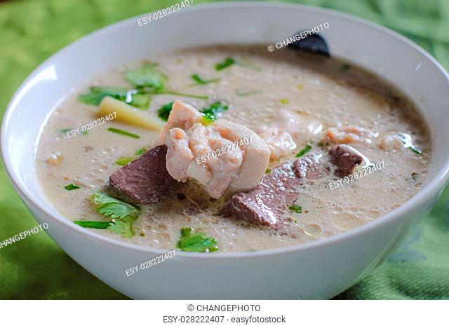 Tom kha kai -chicken in coconut milk soup Thai food