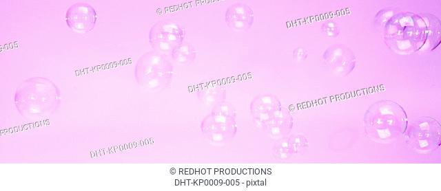 Bubbles with pink background