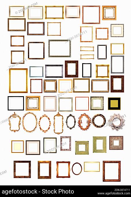 picture gold frames with a decorative pattern