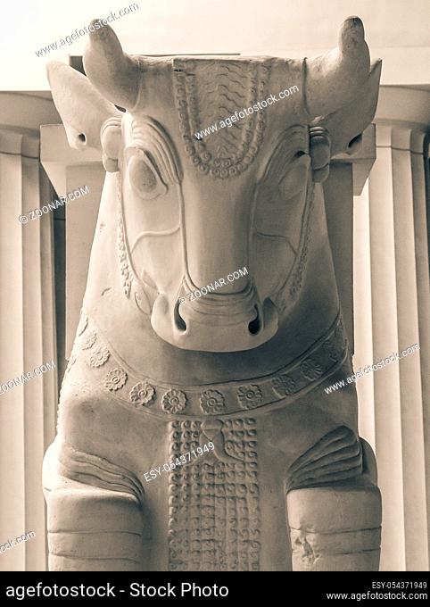 bull's head on a column of pavilion